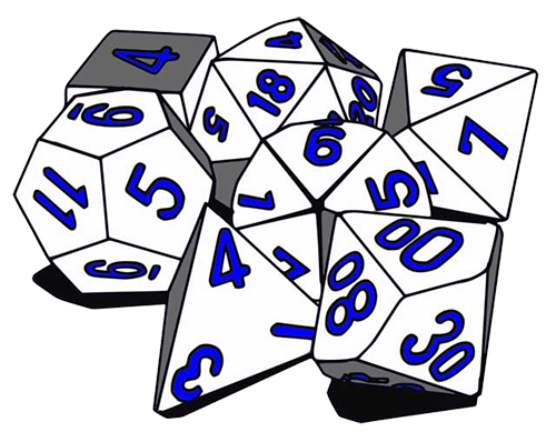 A pile of dice
